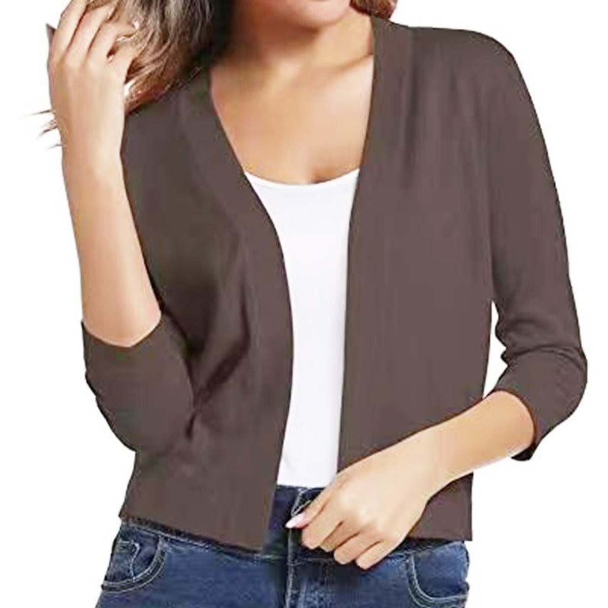 Danielle | Elegant Cropped Open-Front Cardigan - Picela