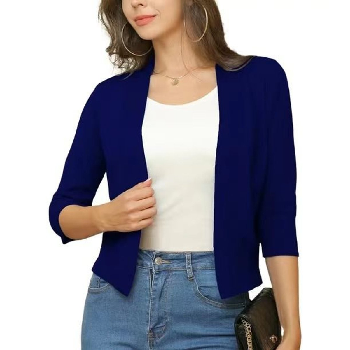 Danielle | Elegant Cropped Open-Front Cardigan - Picela