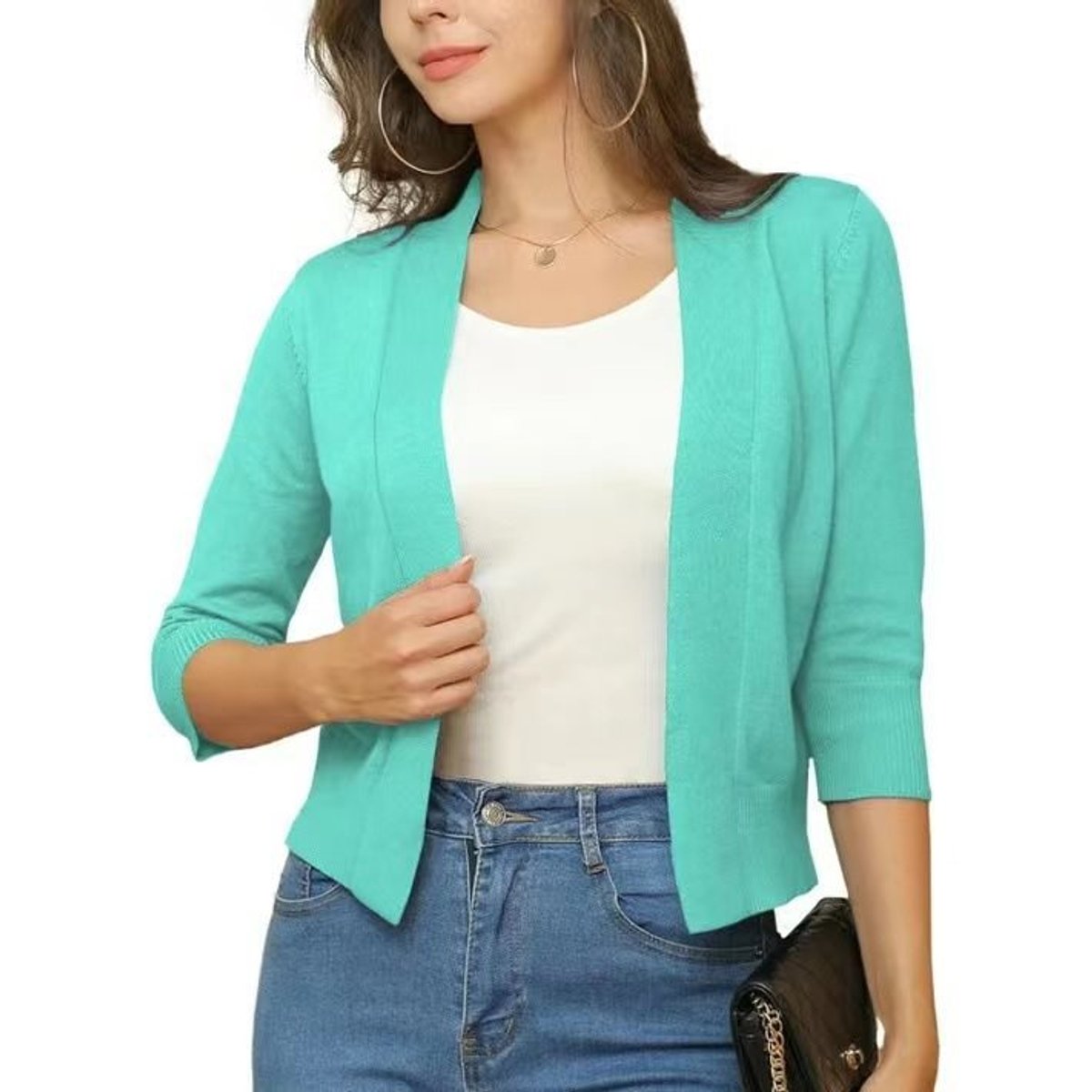 Danielle | Elegant Cropped Open-Front Cardigan - Picela