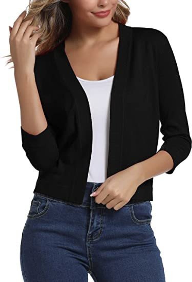 Danielle | Elegant Cropped Open-Front Cardigan - Picela