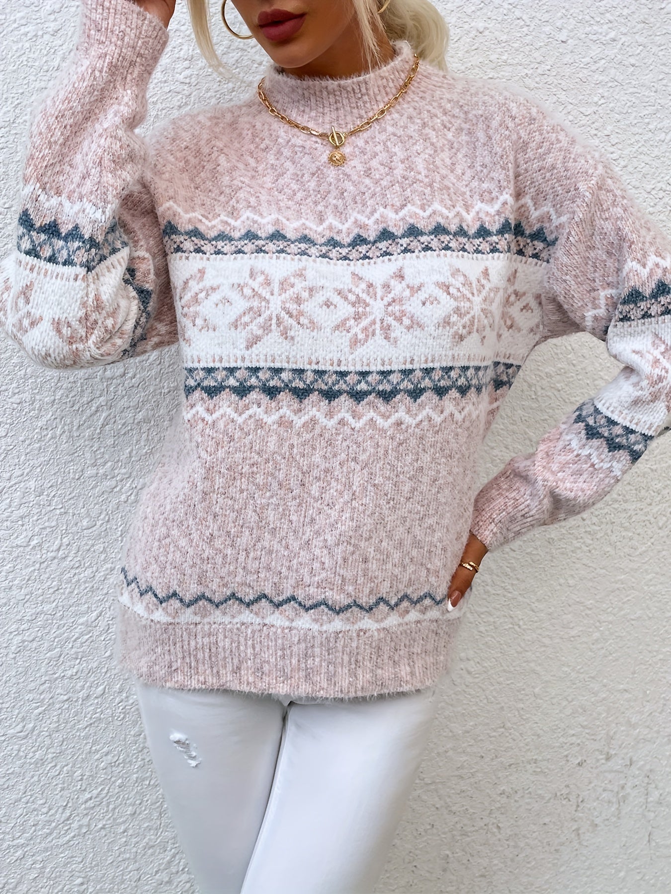 Danielle | Stylish Fair Isle Sweater - Picela