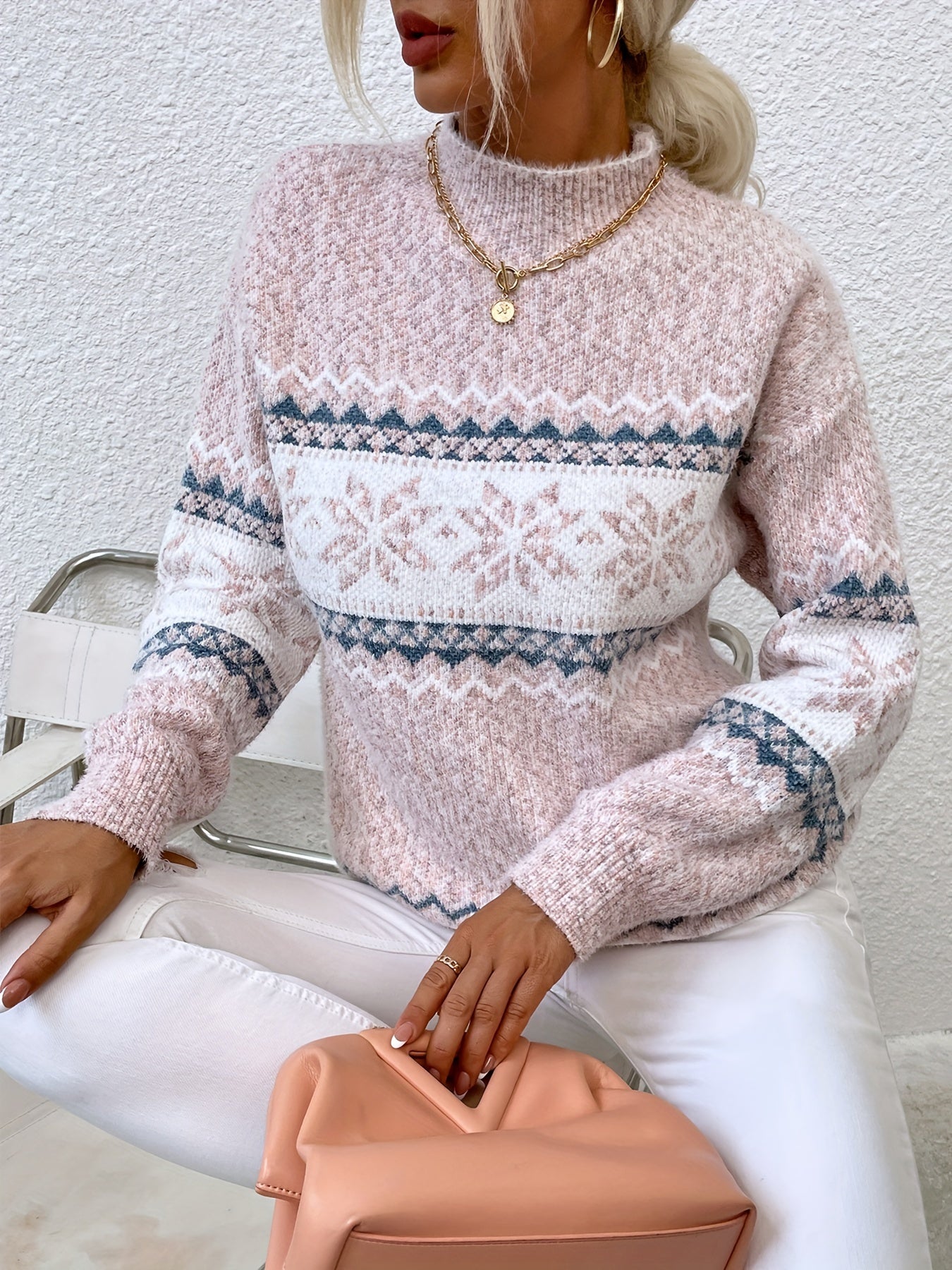 Danielle | Stylish Fair Isle Sweater - Picela