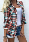 Danielle | Stylish Multicolor Plaid Blouse - Picela