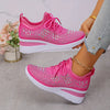 Sarah | Comfortable Knit Rhinestone Sneakers
