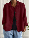 Elizabeth | Elegant Linen Button-Down Jacket