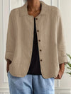Elizabeth | Elegant Linen Button-Down Jacket