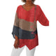 Flowy Color Block Linen-Look Top for Women
