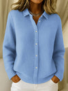 Melissa | Elegant Waffle-Knit Button-Up Cardigan