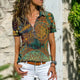 Boho Zip-Up Blouse for Women
