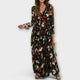 Feminine Floral Chiffon Maxi Dress for Women