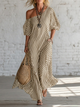 Flowy Striped Off-Shoulder Maxi Dress for Women