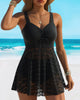 Elegant Lace Halter Swim Dress for Women