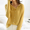Angela | Elegant Asymmetric Button-Down Cardigan