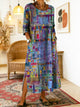 Boho Patchwork Cotton Maxi Dress for Women