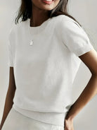 Elizabeth | Classic Short-Sleeve Knit Sweater - Picela