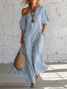 Elizabeth | Effortless Off-Shoulder Maxi Dress - Picela