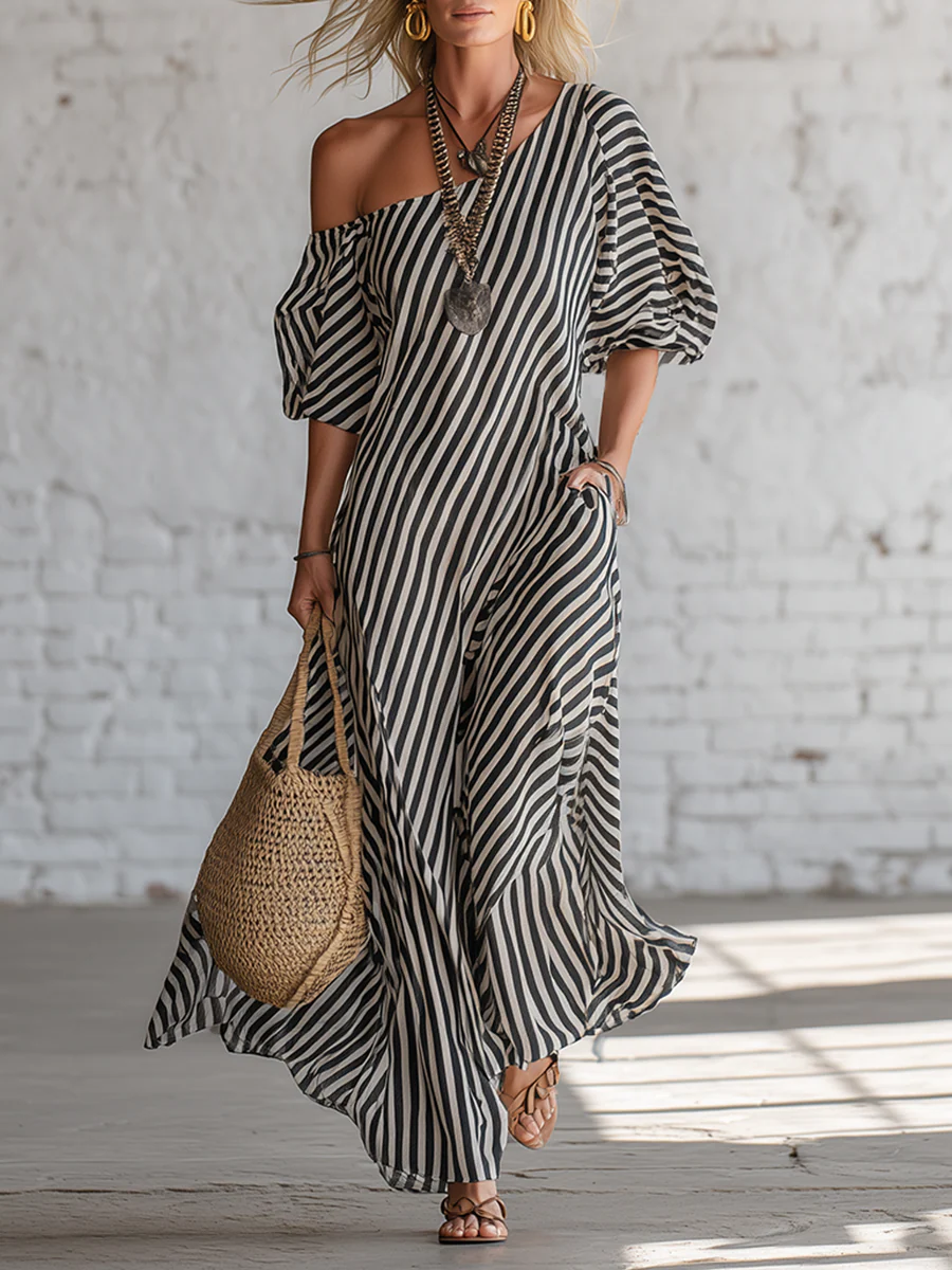 Elizabeth | Effortless Off-Shoulder Maxi Dress - Picela