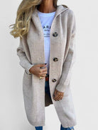 Elizabeth | Elegant Hooded Longline Cardigan - Picela