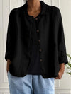 Elizabeth | Elegant Linen Button-Down Jacket - Picela