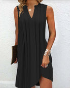 Elizabeth | Elegant Sleeveless Midi Dress - Picela
