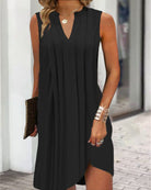 Elizabeth | Elegant Sleeveless Midi Dress - Picela