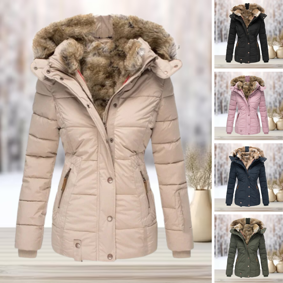 Emily | Cozy Quilted Faux-Fur Coat - Picela
