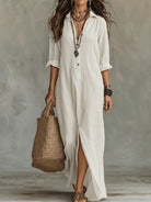 Emily | Effortless Collared Maxi Dress - Picela