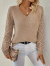 Emily | Elegant Crochet Sleeve Sweater - Picela