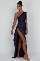 Emily | Elegant Satin One-Shoulder Dress - Picela