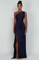 Emily | Elegant Satin One-Shoulder Dress - Picela