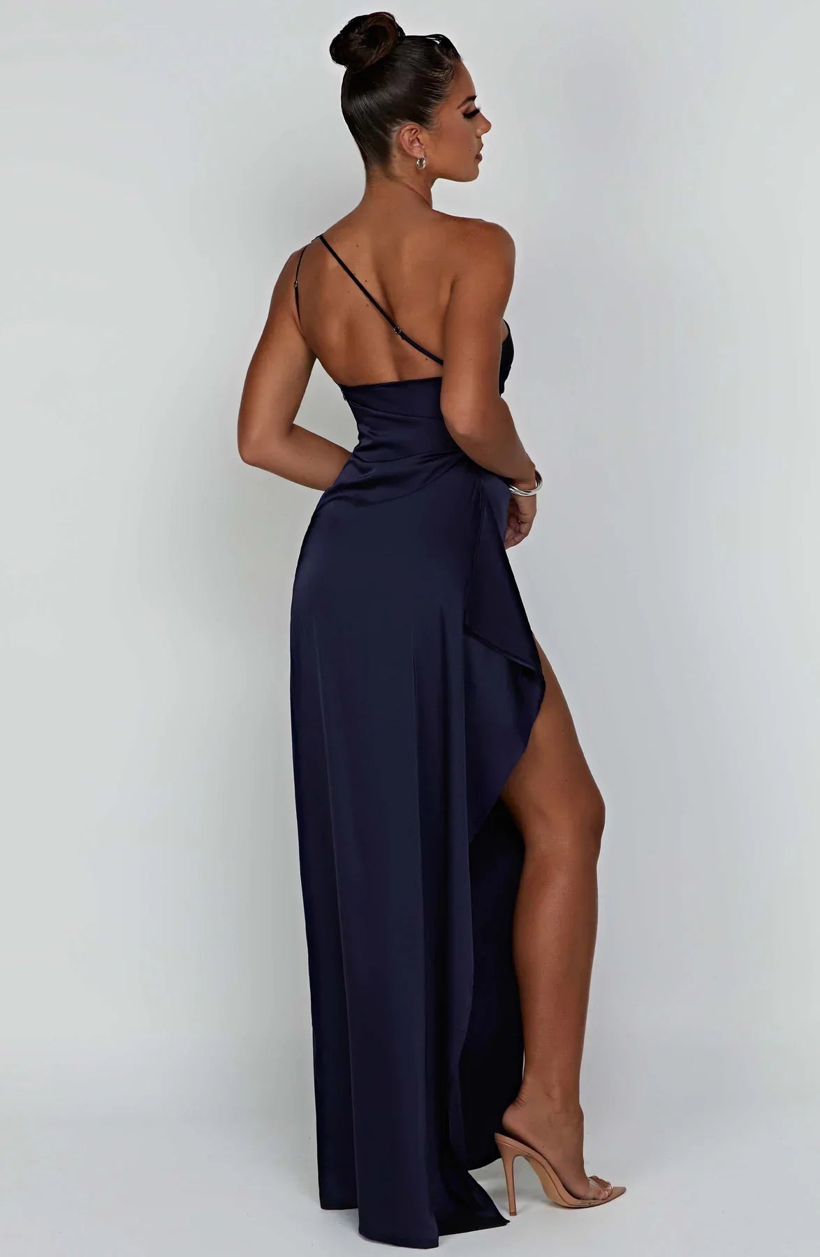 Emily | Elegant Satin One-Shoulder Dress - Picela