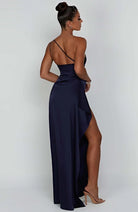 Emily | Elegant Satin One-Shoulder Dress - Picela