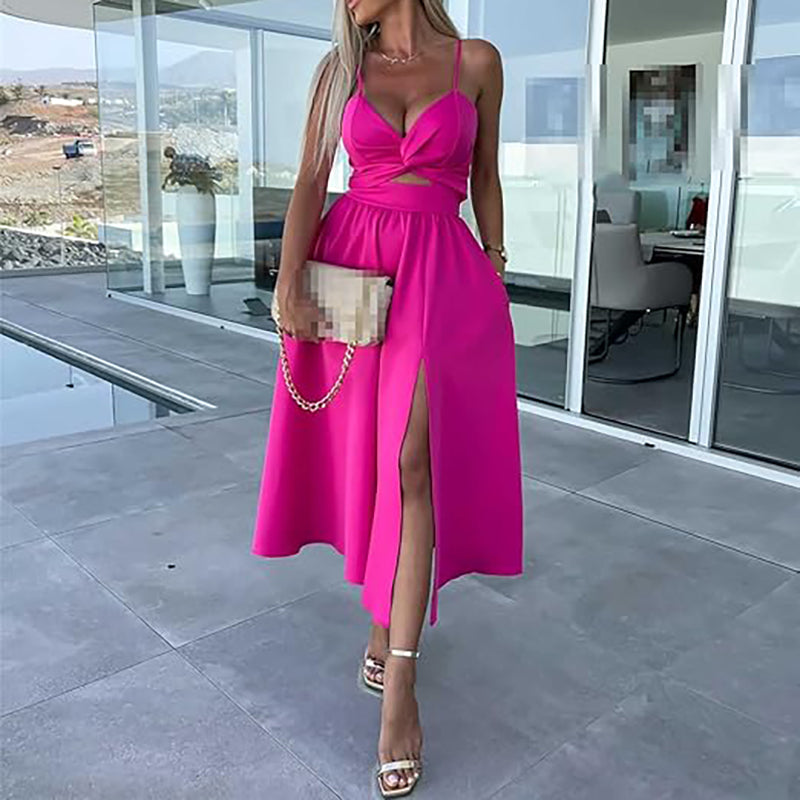 Emily | Flattering Slit Midi Dress - Picela