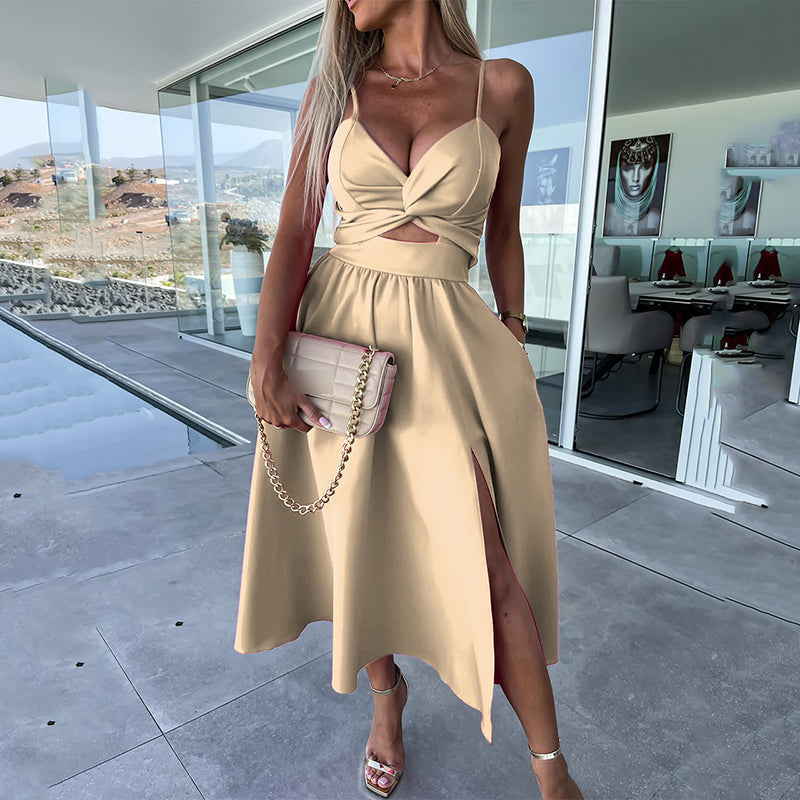 Emily | Flattering Slit Midi Dress - Picela