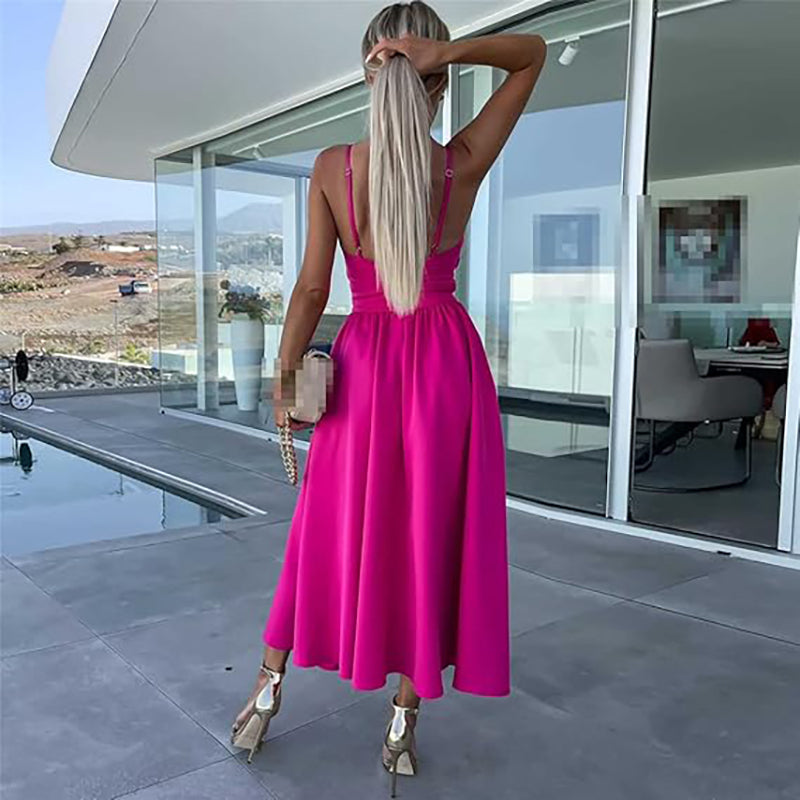 Emily | Flattering Slit Midi Dress - Picela
