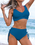 Emily | Flattering Twist-Front High-Waist Bikini - Picela