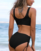 Emily | Flattering Twist-Front High-Waist Bikini - Picela