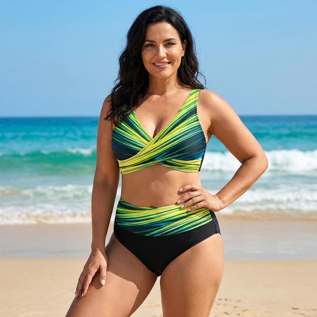Emily | Flattering Wrap High-Waist Bikini - Picela