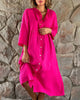 Flowy Linen Maxi Dress for Women
