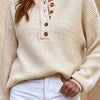 Cecilia | Elegant Button Ribbed Sweater