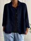 Elizabeth | Elegant Linen Button-Down Jacket