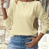 Amber | Elegant Openwork Sleeve Sweater
