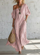 Flowy Striped Off-Shoulder Maxi Dress for Women