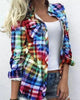 Classic Plaid Flannel Blouse for Women