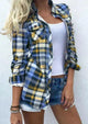 Classic Plaid Flannel Blouse for Women