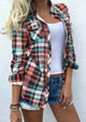 Classic Plaid Flannel Blouse for Women