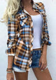 Classic Plaid Flannel Blouse for Women