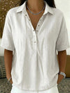 Amber | Effortless Linen Button-Down Blouse