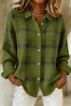 Nicole | Elegant Plaid Collared Cardigan