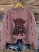 Gretchen | Stylish Highland Cow Sweater - Picela